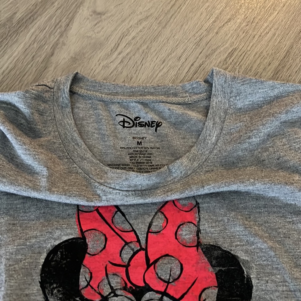 Mickey & Friends Sitting Minnie Sketch Athletic Heather - Picture 2 of 2